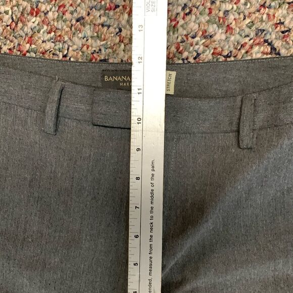 Banana Republic Harrison Gray Stretch High Rise Straight Leg Dress Pants Size 6 - Picture 11 of 13